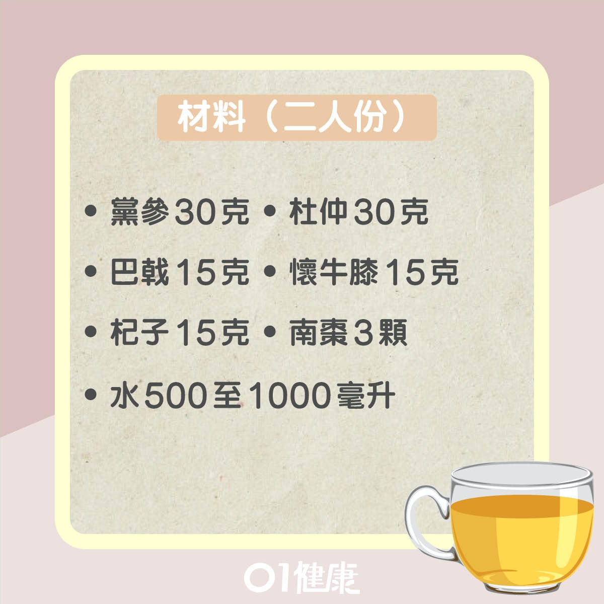 補腎壯腰杜仲茶（01製圖）