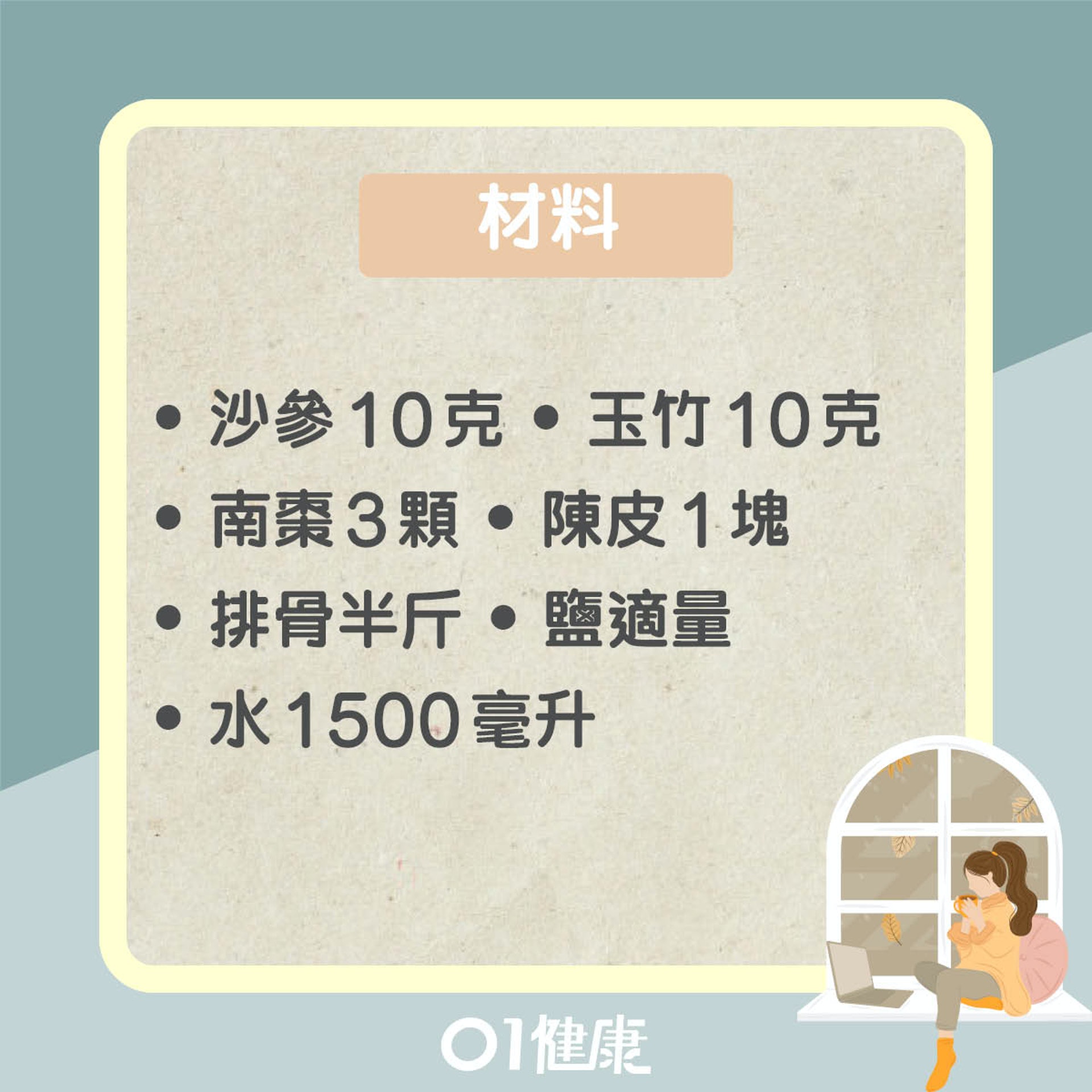 沙參玉竹排骨湯(01製圖) 沙參玉竹排骨湯(01製圖)