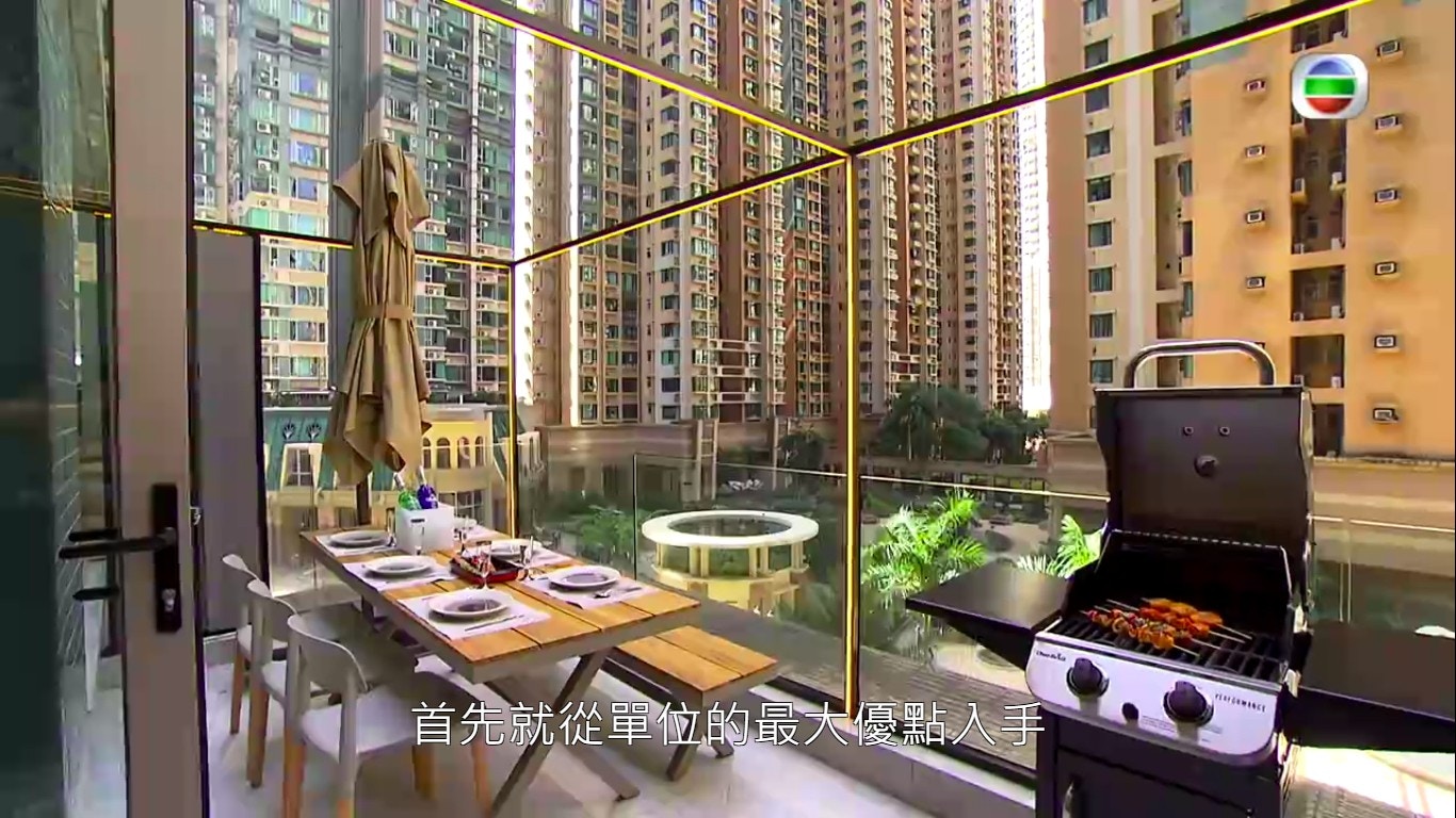 平台面積已佔134呎，所以其實單位不同空間不多。（《家居．築則》電視截圖）