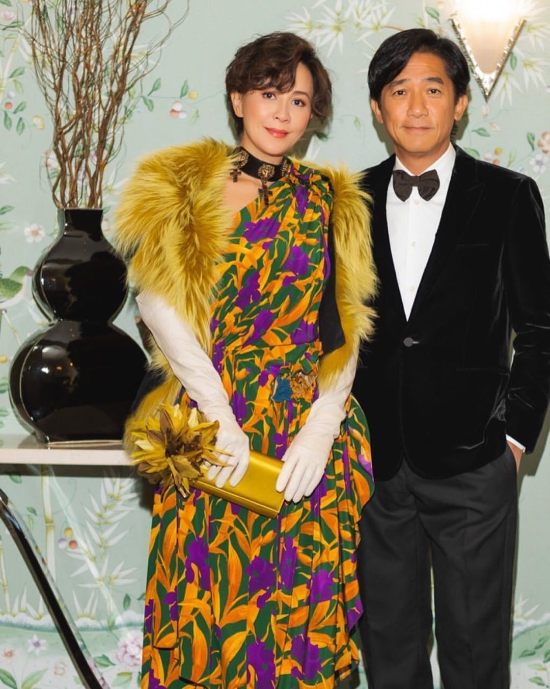 梁朝偉與老婆劉嘉玲一起出席東方衞視的跨年盛典。(梁朝偉ig)