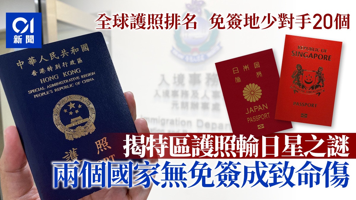 日本新加坡護照入境免簽地全球最多圖解香港護照原來少這些地方 香港01 社會新聞