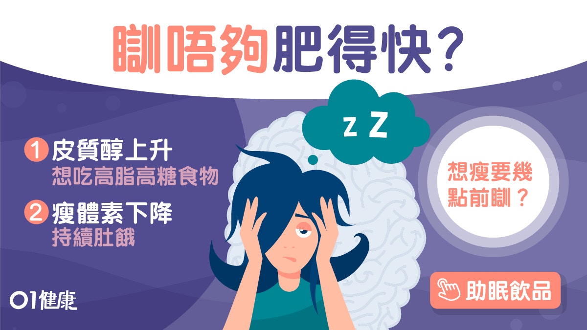 【減肥】節食運動瘦唔到？睡眠不足4種荷爾蒙失調易糖尿愛吃飯！