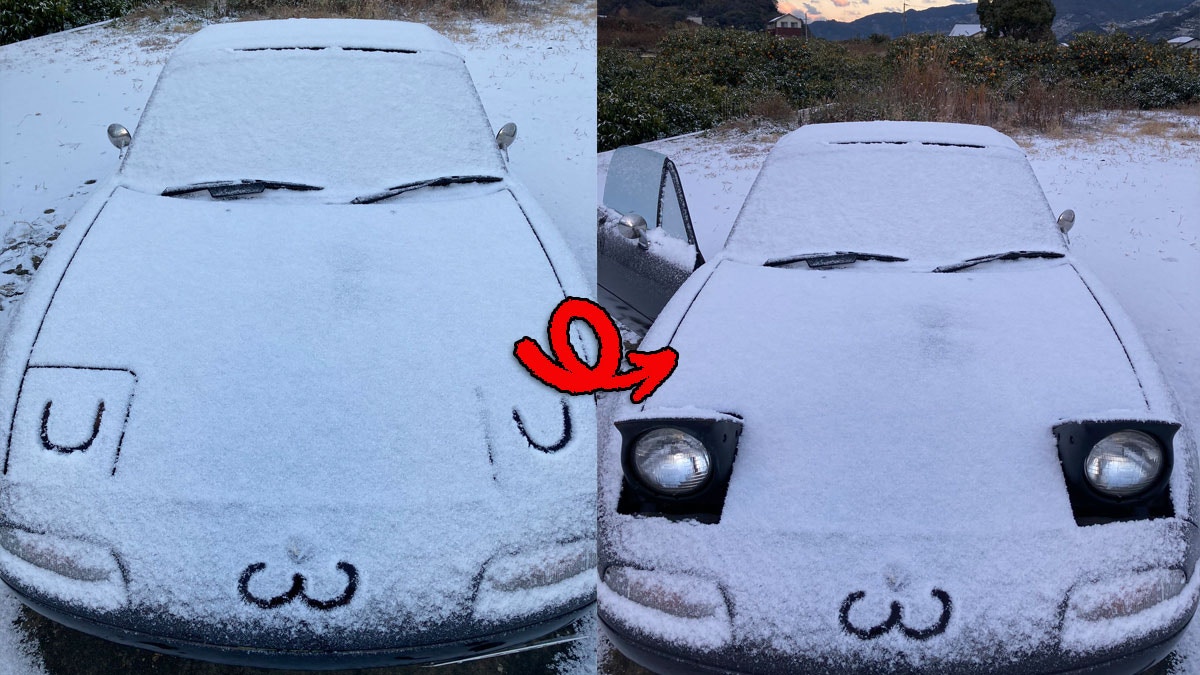 趣一趣 日男雪地玩 畫車點睛 愛車變勁萌識 眨眼 獲激讚