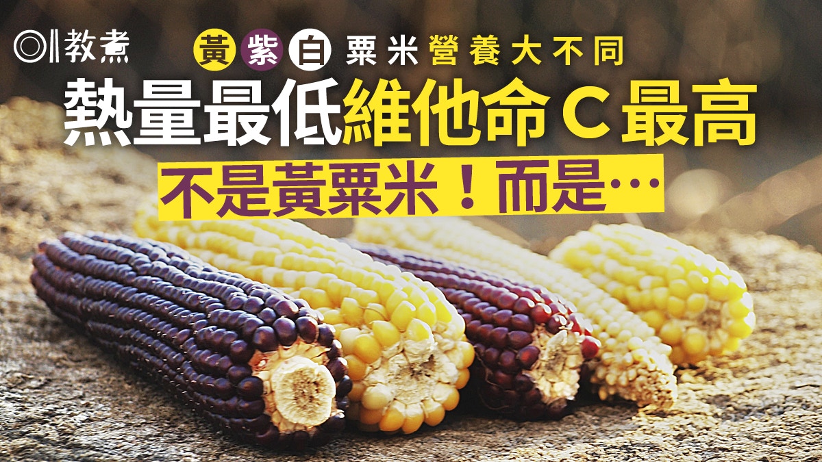 粟米營養｜黃紫白5色粟米營養不同 熱量差3倍！哪色維他命C最高？