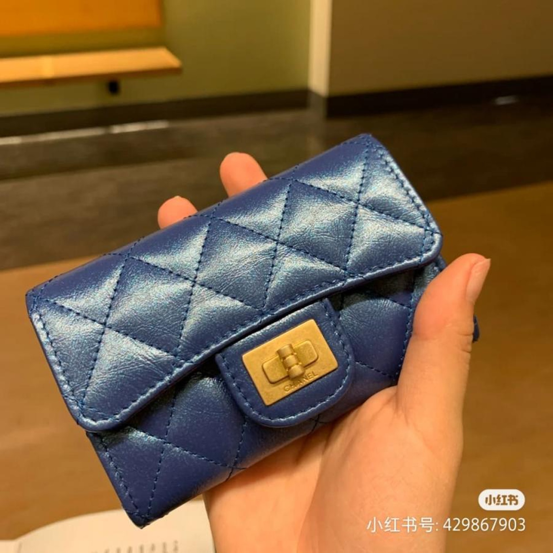 Odelia表示價值6000港元的Chanel小羊皮銀包被頑皮的阿拉斯加雪橇犬咬爛。(Odelia_LZX@小紅書圖片) Odelia表示價值6000港元的Chanel小羊皮銀包被頑皮的阿拉斯加雪橇犬咬爛。(Odelia_LZX@小紅書圖片)