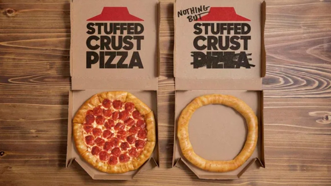 美Pizza Hut慶祝芝心批25周年 推出只有芝心環沒有薄餅的限定版 美Pizza Hut慶祝芝心批25周年 推出只有芝心環沒有薄餅的限定版