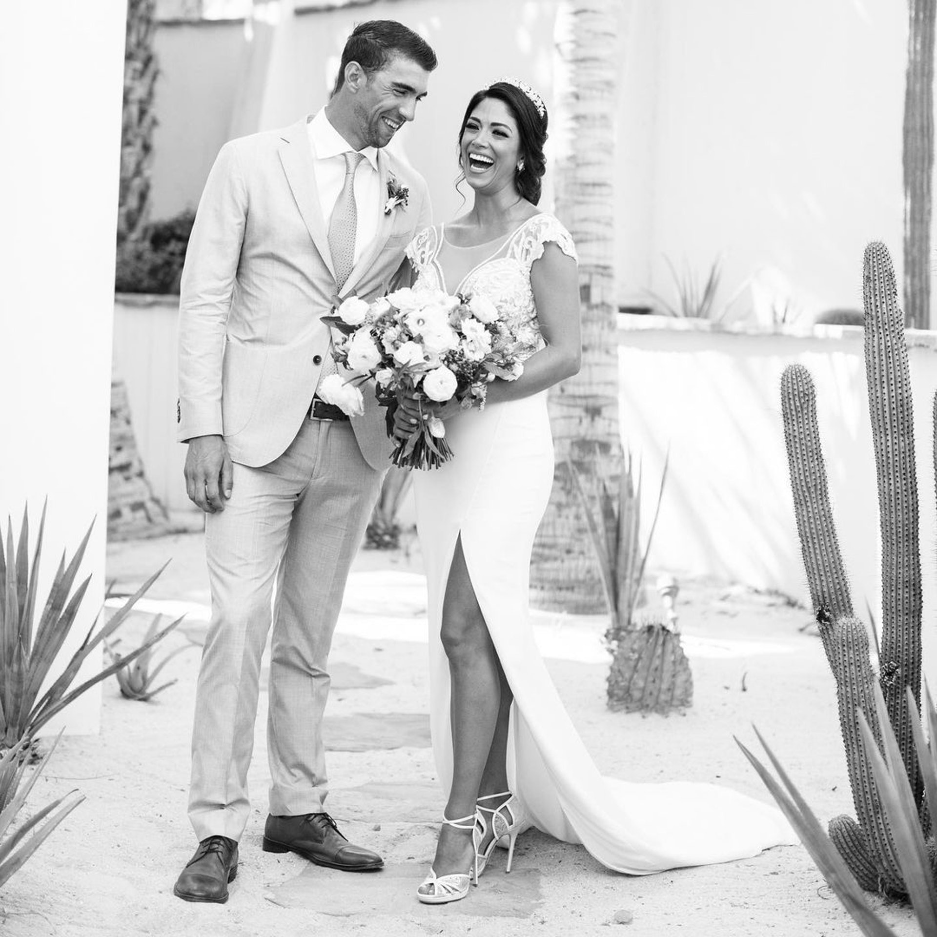 菲比斯與太太在2016年結婚。（Instagram）