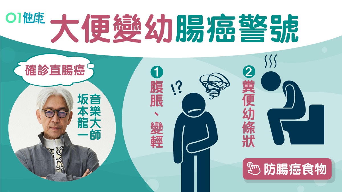 大腸癌｜音樂大師坂本龍一患直腸癌　防腸癌6須知多臭屁是先兆？