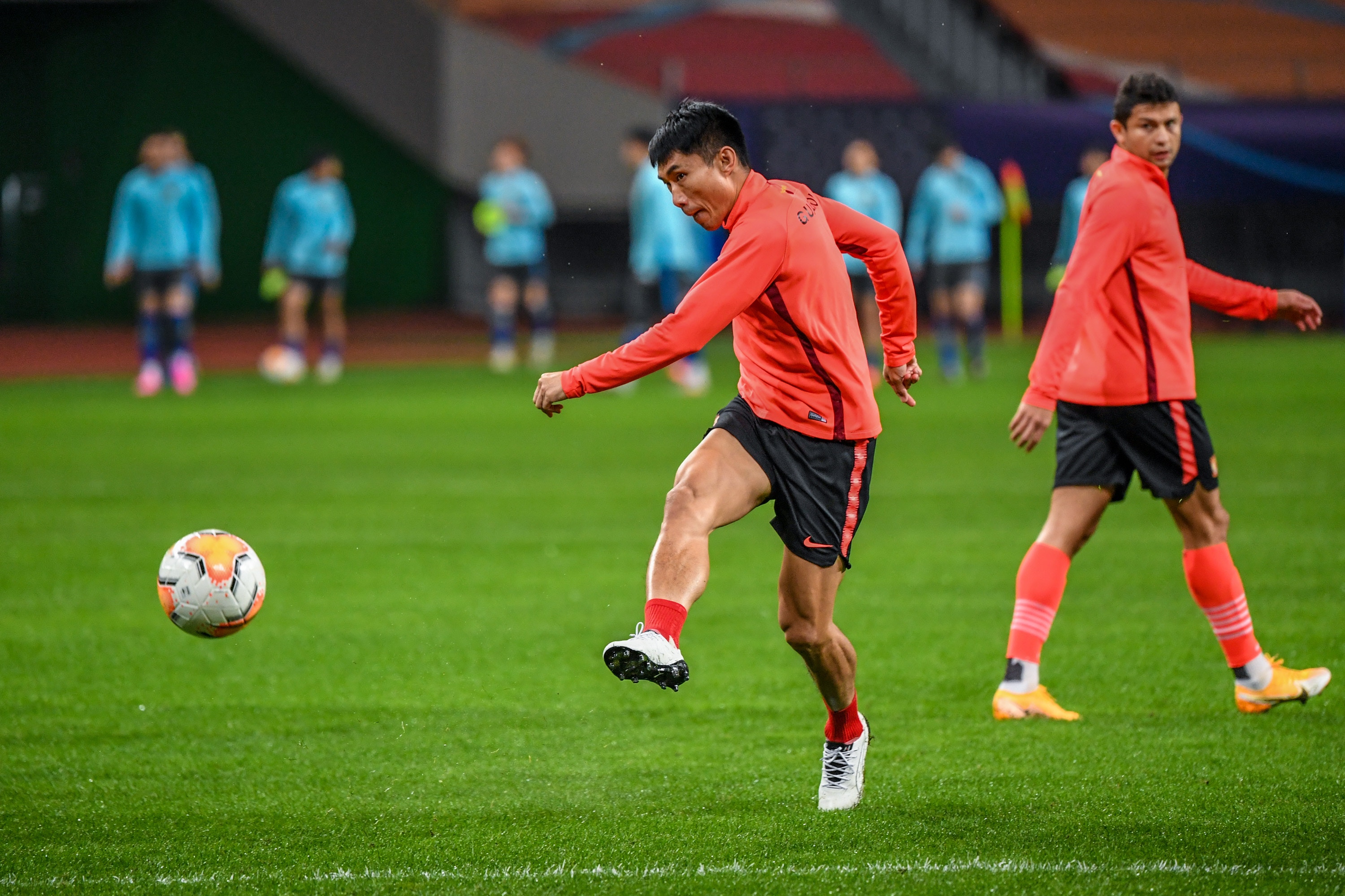 【選手支給品】2021年広州恒大CSLユニフォーム　10番鄭智選手 選手支給品】2021年広州恒大CSLユニフォーム 10番鄭智選手