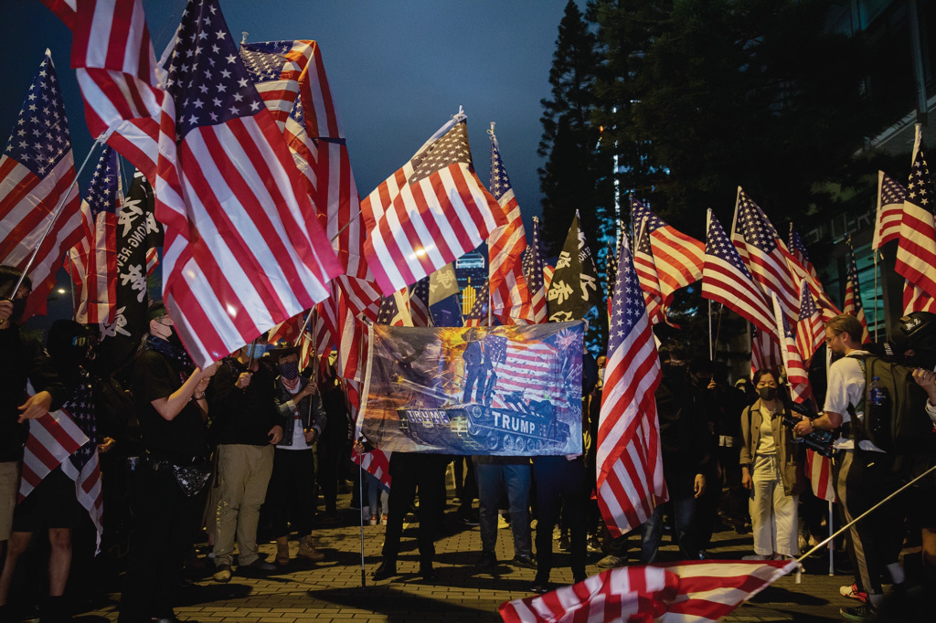 「攬炒派」曾經幻想特朗普「打救香港」。(張浩維攝/資料圖片) 「攬炒派」曾經幻想特朗普「打救香港」。(張浩維攝/資料圖片)