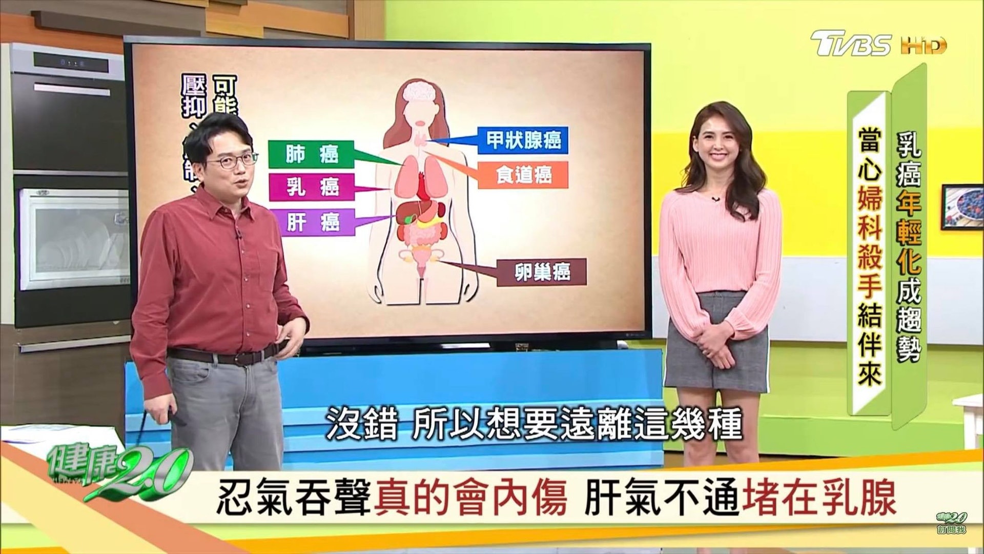 台灣研究指出,台灣女性確診乳癌的年紀比歐美國家更早10年,45歲以下女性患乳癌的機率更是歐美的2、3倍,死亡機率每年增加8.7%。(《健康2.0》影片截圖) 台灣研究指出,台灣女性確診乳癌的年紀比歐美國家更早10年,45歲以下女性患乳癌的機率更是歐美的2、3倍,死亡機率每年增加8.7%。(《健康2.0》影片截圖)