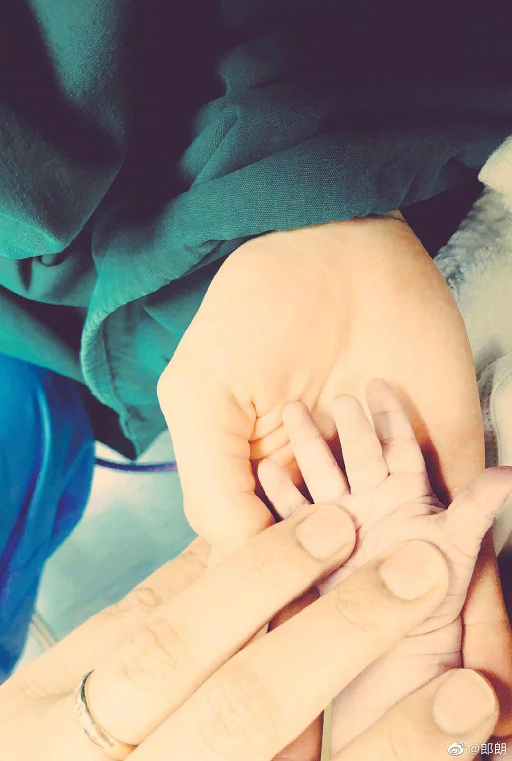 郎朗曬 三手合照 宣布老婆吉娜順利誕子 家庭音樂會的小聽眾