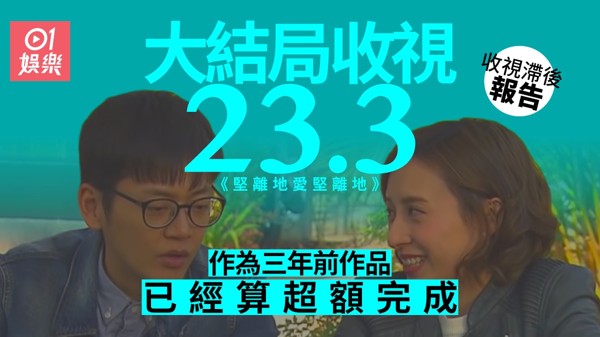 收視滯後報告│《堅離地》結局週平均收視20.8　張振朗演繹有驚喜