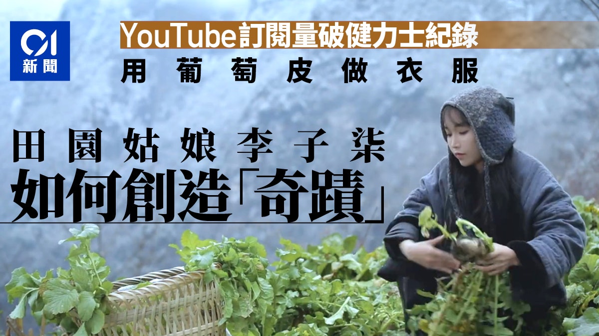 Youtube訂閱量破健力士世界紀錄誰是內地網紅博主李子柒 Youtube訂閱量破健力士世界紀錄誰是內地網紅博主李子柒