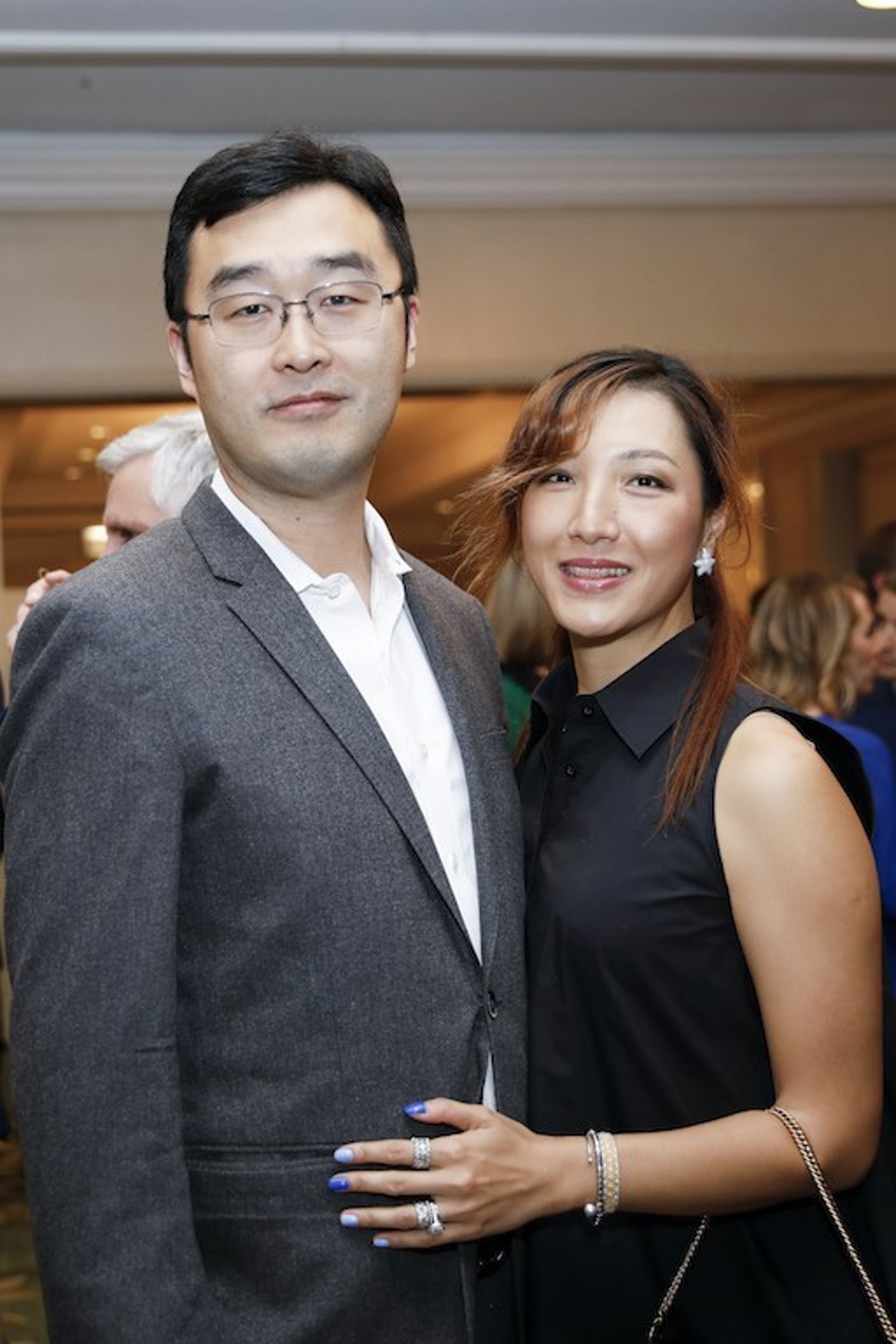 趙鵬與妻子Cherry Chen。（網上圖片）