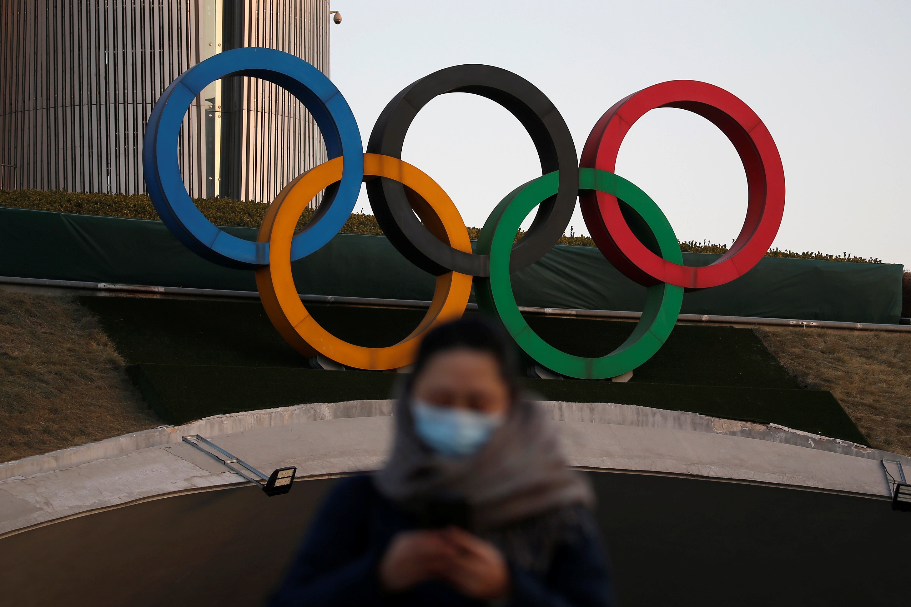圖為2021年2月4日，中國北京的奧林匹克塔。北京冬奧將預定在2020年2月舉行。（Reuters）