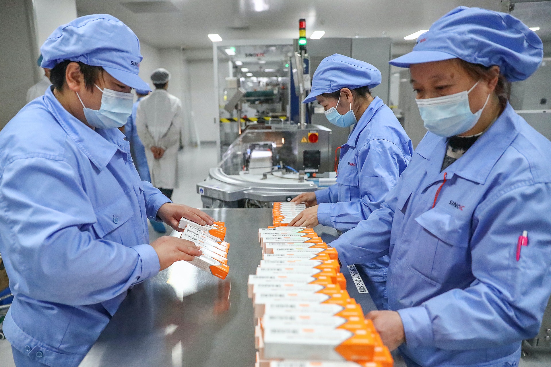 【新冠疫苗】科興疫苗製造過程。(新華社) 【新冠疫苗】科興疫苗製造過程。(新華社)