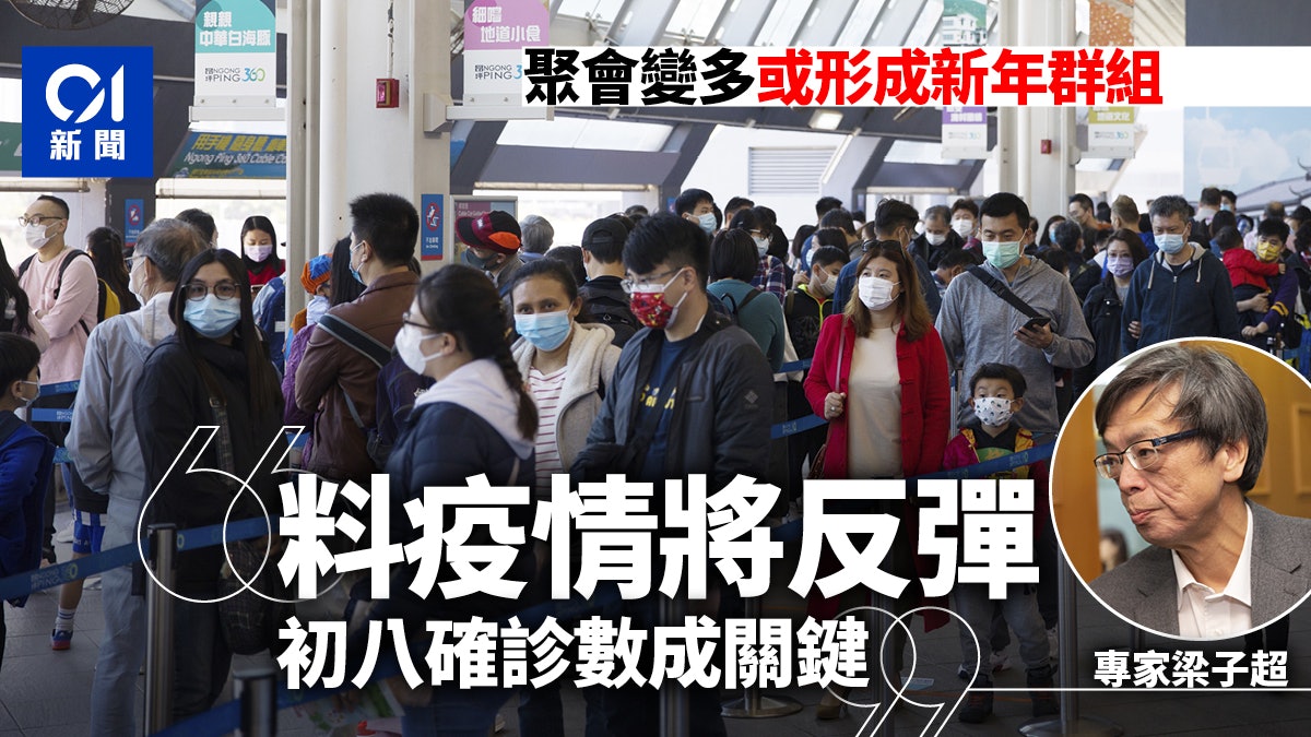 新年人頭湧湧多聚會 梁子超:反彈屬預期內 初八確診數成關鍵 新年人頭湧湧多聚會 梁子超:反彈屬預期內 初八確診數成關鍵