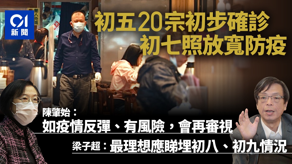 增20宗初步確診　初七照放寬措施　陳肇始：會監察長假期後情況