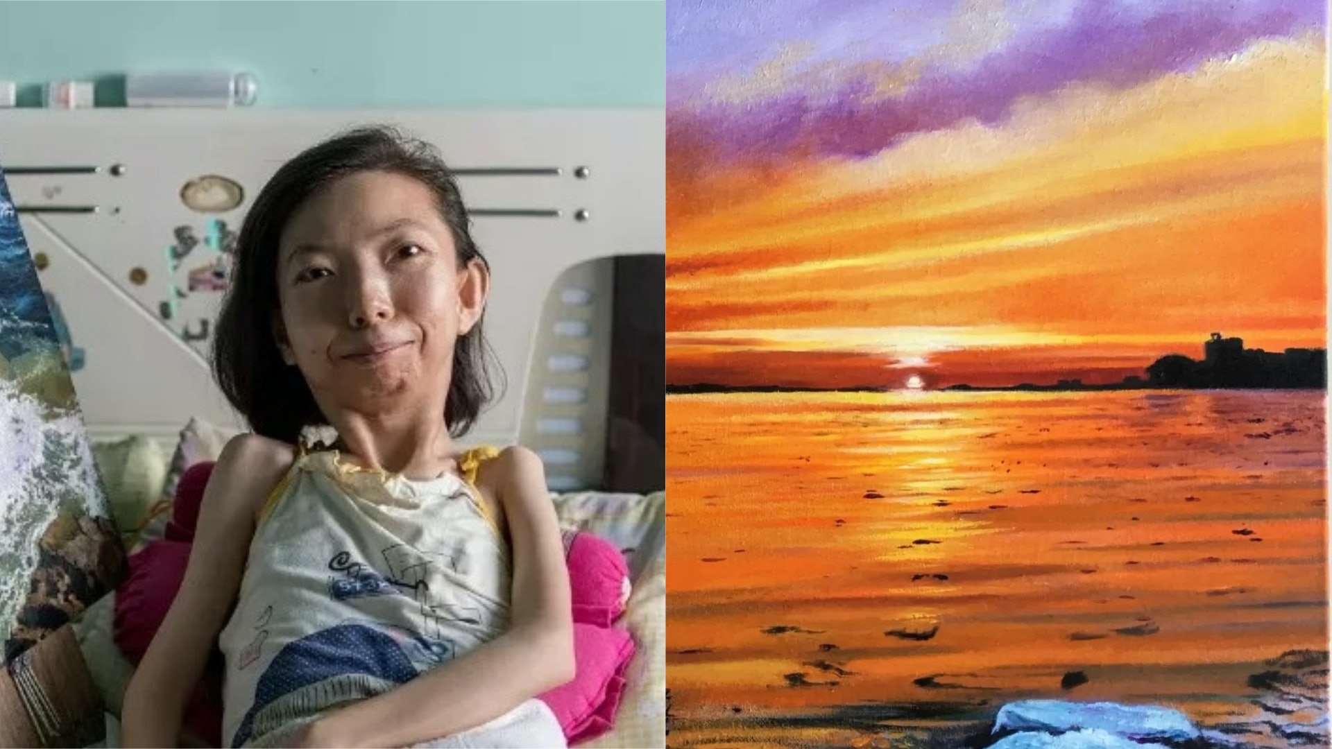 山西女8歲全癱 臥床30餘年 卻憑超人毅力以畫筆創造最感人童話 山西女8歲全癱 臥床30餘年 卻憑超人毅力以畫筆創造最感人童話