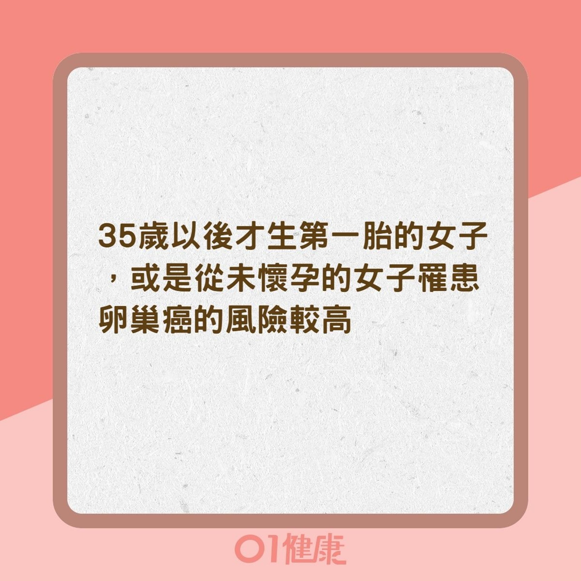 卵巢癌的7個風險(01製圖) 卵巢癌的7個風險(01製圖)