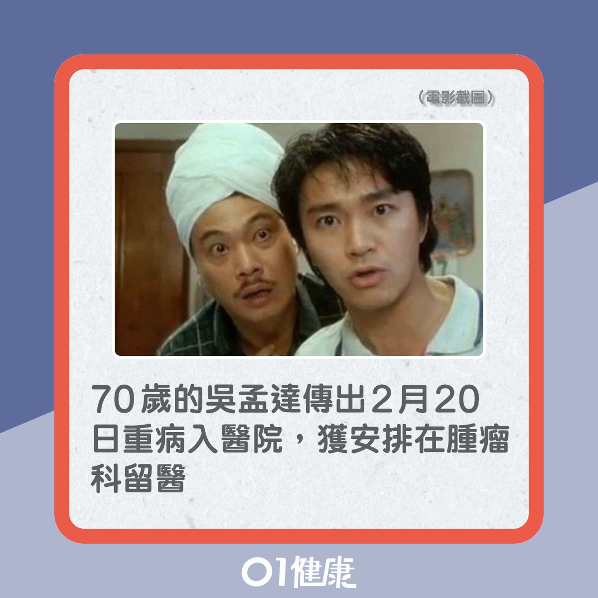 吳孟達近年的健康狀況(01製圖) 吳孟達近年的健康狀況(01製圖)