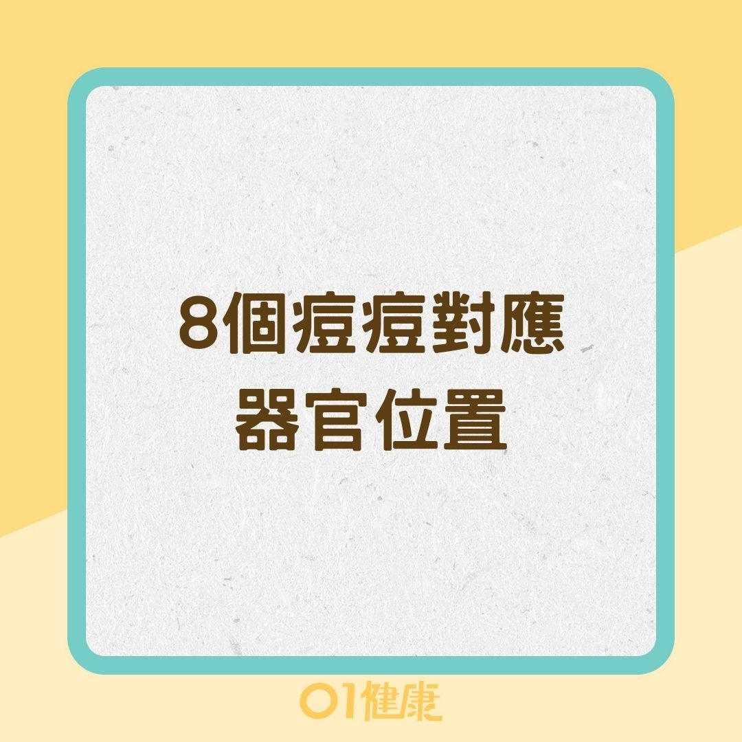 8個痘痘對應器官位置（01製圖）