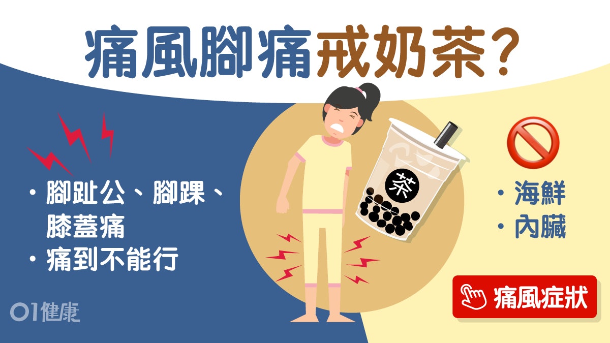 痛風|腳趾公膝蓋痛或痛風?三要三不飲食法則別碰蝦蟹珍珠奶茶 痛風|腳趾公膝蓋痛或痛風?三要三不飲食法則別碰蝦蟹珍珠奶茶