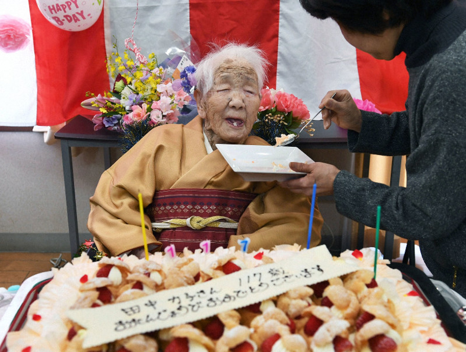 田中加子是全球最長壽人瑞。（網上圖片）