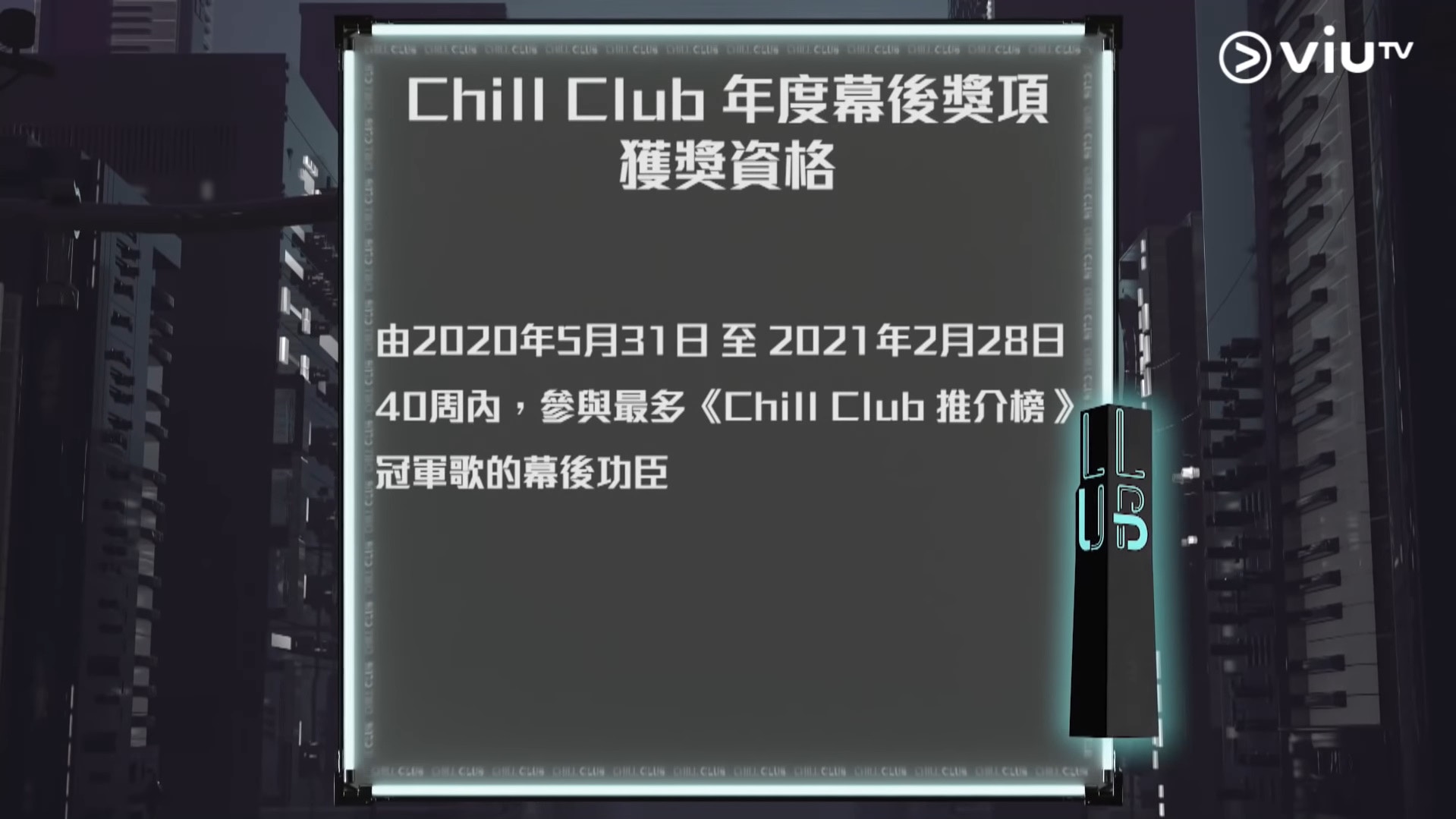 4個「Chill Club年度幕後獎」都是以量取勝。（影片截圖）