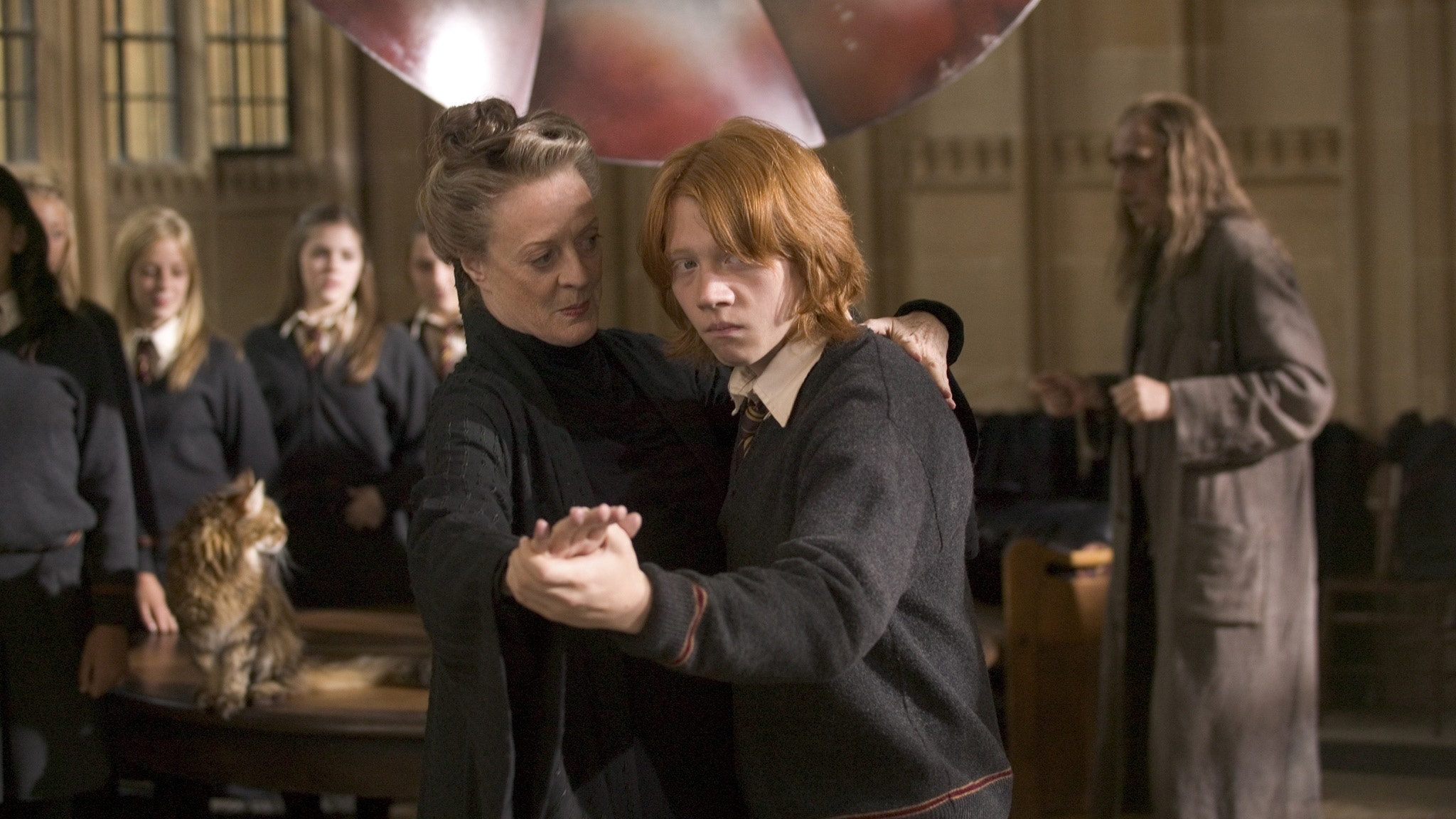 路拔格連在戲中飾演榮恩。(《哈利波特-火盃的考驗》劇照) 路拔格連在戲中飾演榮恩。(《哈利波特-火盃的考驗》劇照)