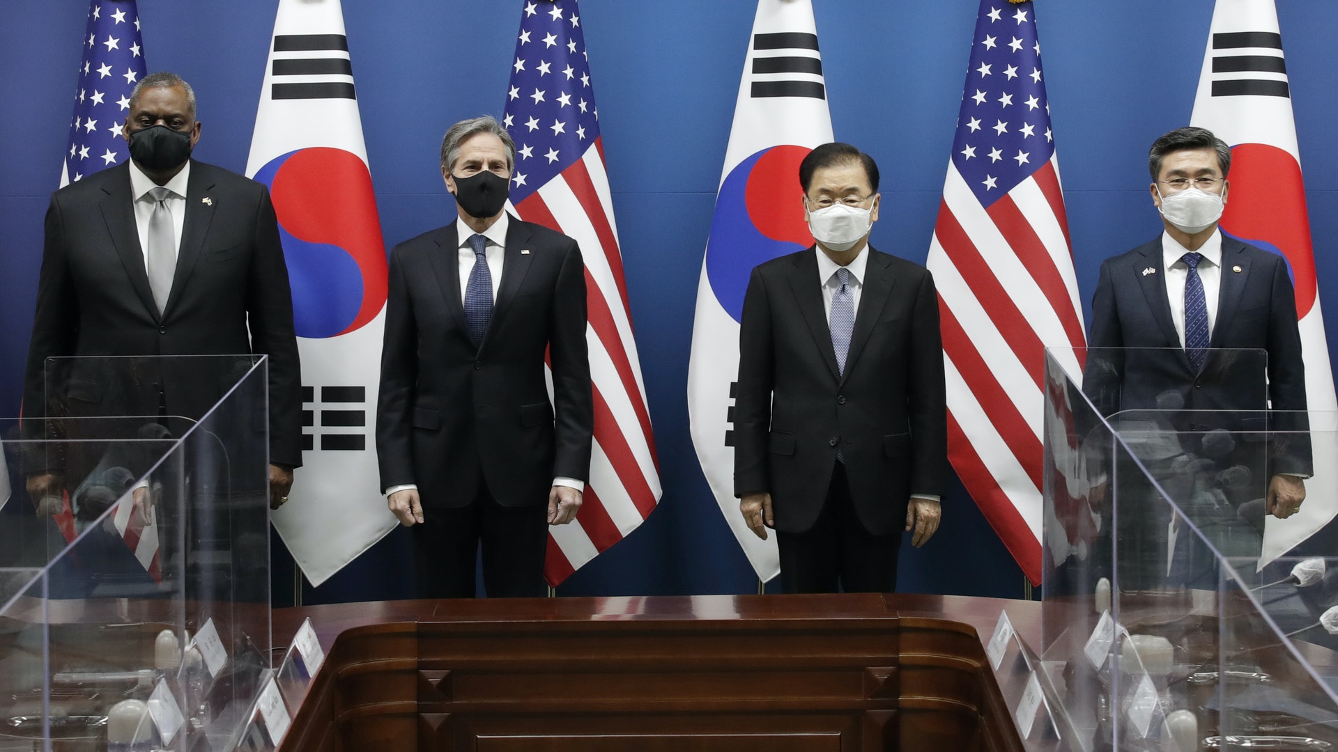 美韓外長防長舉行會談 強調合作解決朝鮮核問題 美韓外長防長舉行會談 強調合作解決朝鮮核問題