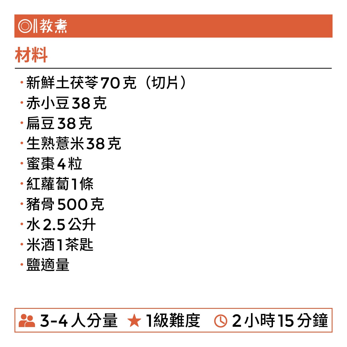 土茯苓赤小豆豬湯骨湯食譜