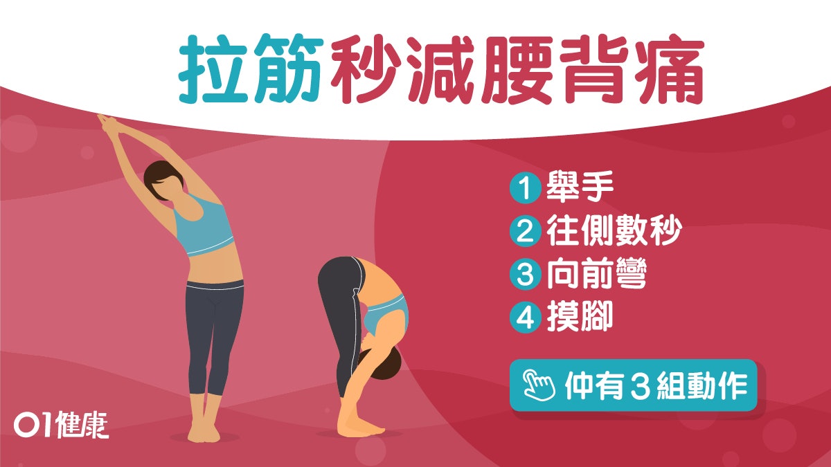 每日3分鐘|長期唔運動一做痛幾日?4招拉筋瞓喺度都可治背痛 每日3分鐘|長期唔運動一做痛幾日?4招拉筋瞓喺度都可治背痛