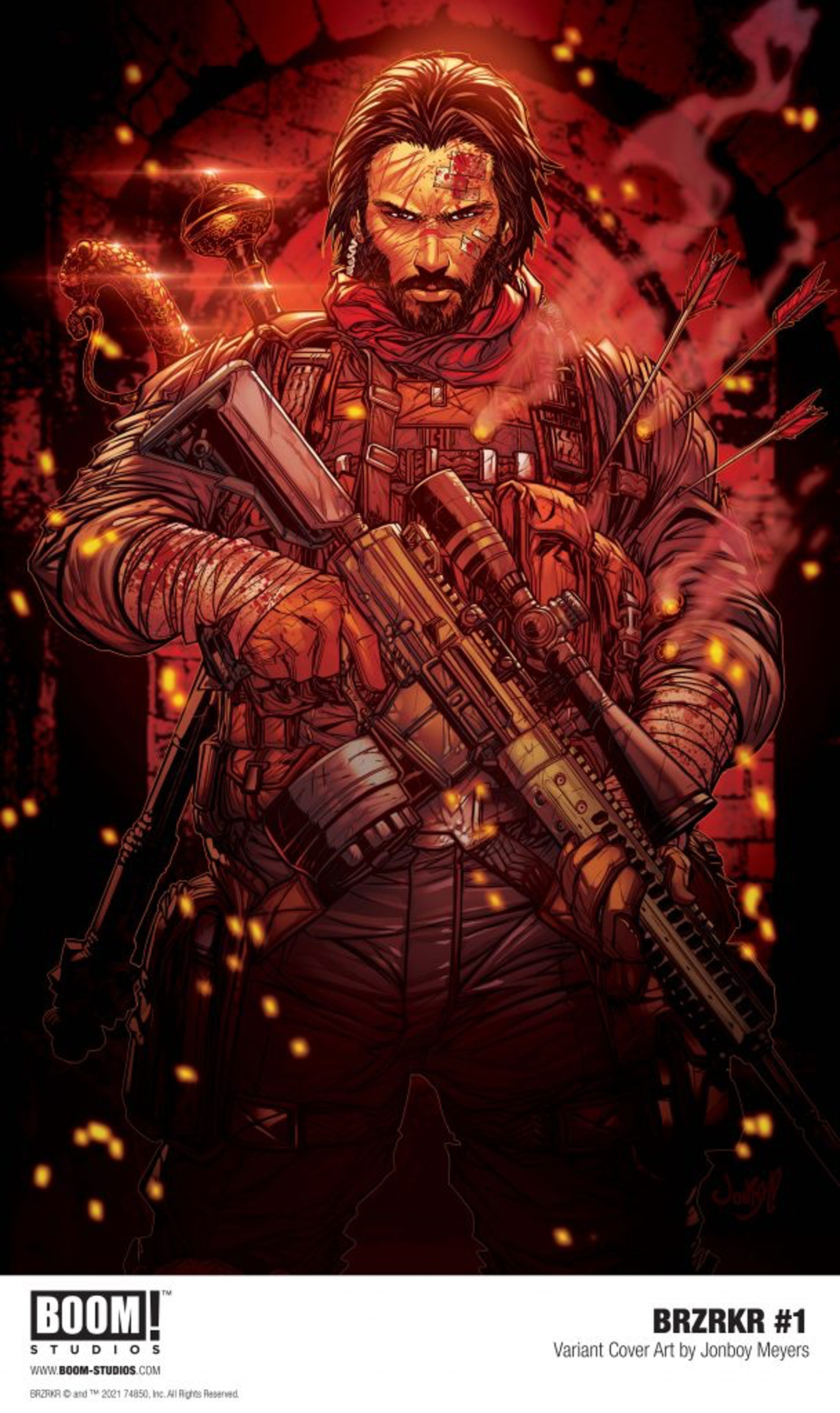 奇洛李維斯殺入漫畫界,推出首部漫畫作品《BRZRKR》。(Boom! Studios圖片) 奇洛李維斯殺入漫畫界,推出首部漫畫作品《BRZRKR》。(Boom! Studios圖片)