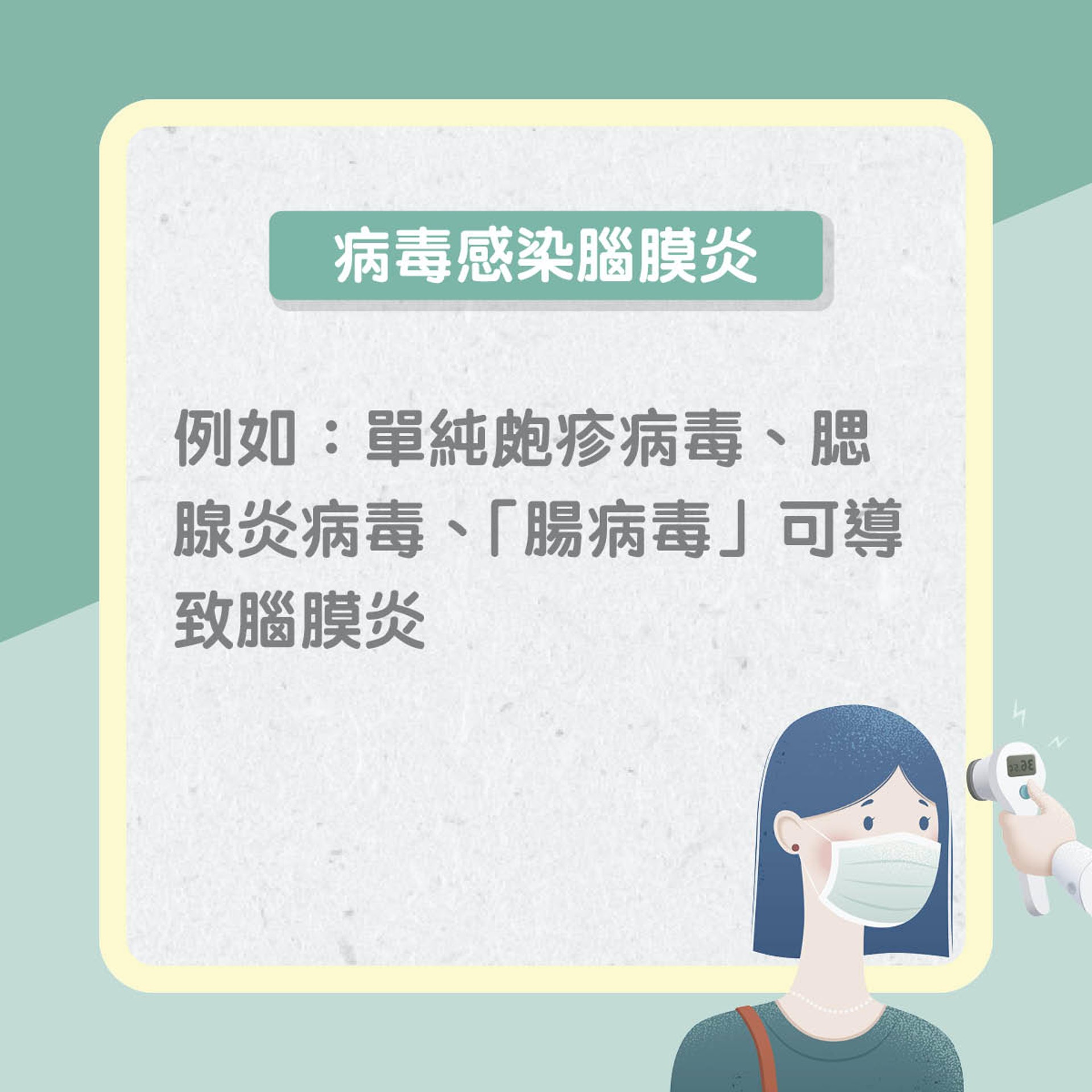 腦膜炎通常是由病毒或細菌引起(01製圖) 腦膜炎通常是由病毒或細菌引起(01製圖)