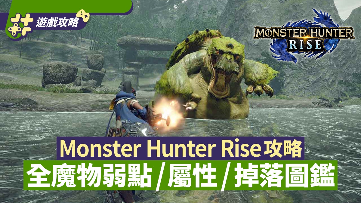 Mhrise攻略 全魔物弱點部位 屬性 掉落物一覽圖鑑 持續更新