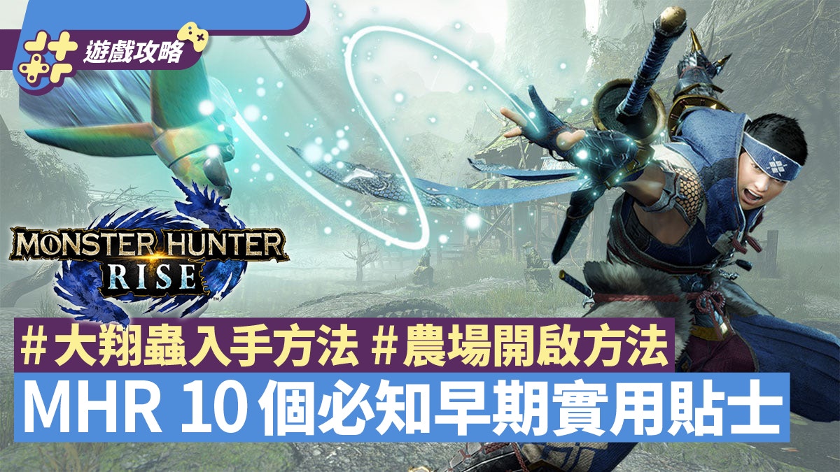 MHRise攻略｜隱藏頭盔／開放農場／入手大翔蟲　10個早期實用貼士