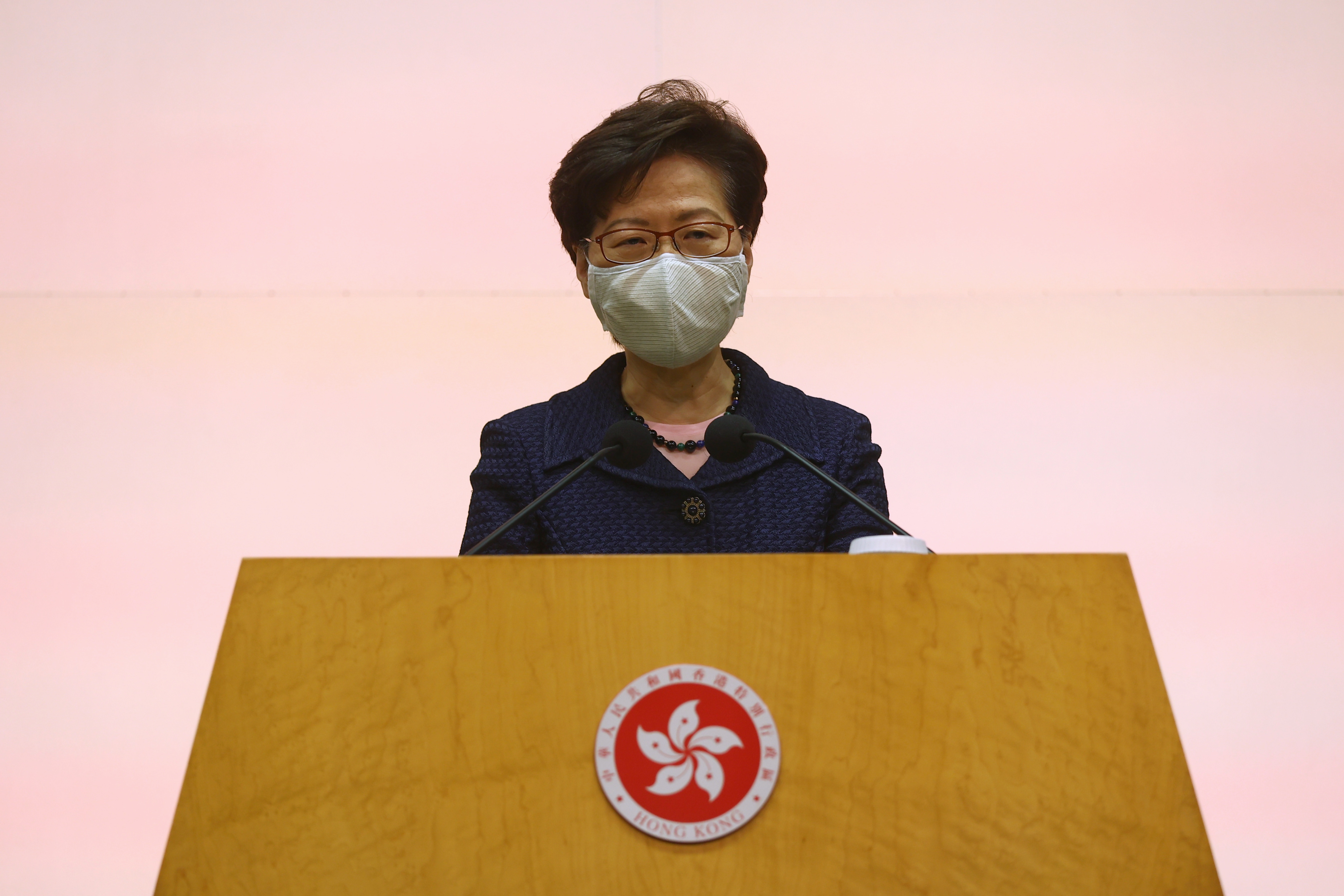 林鄭月娥。（張浩維攝）