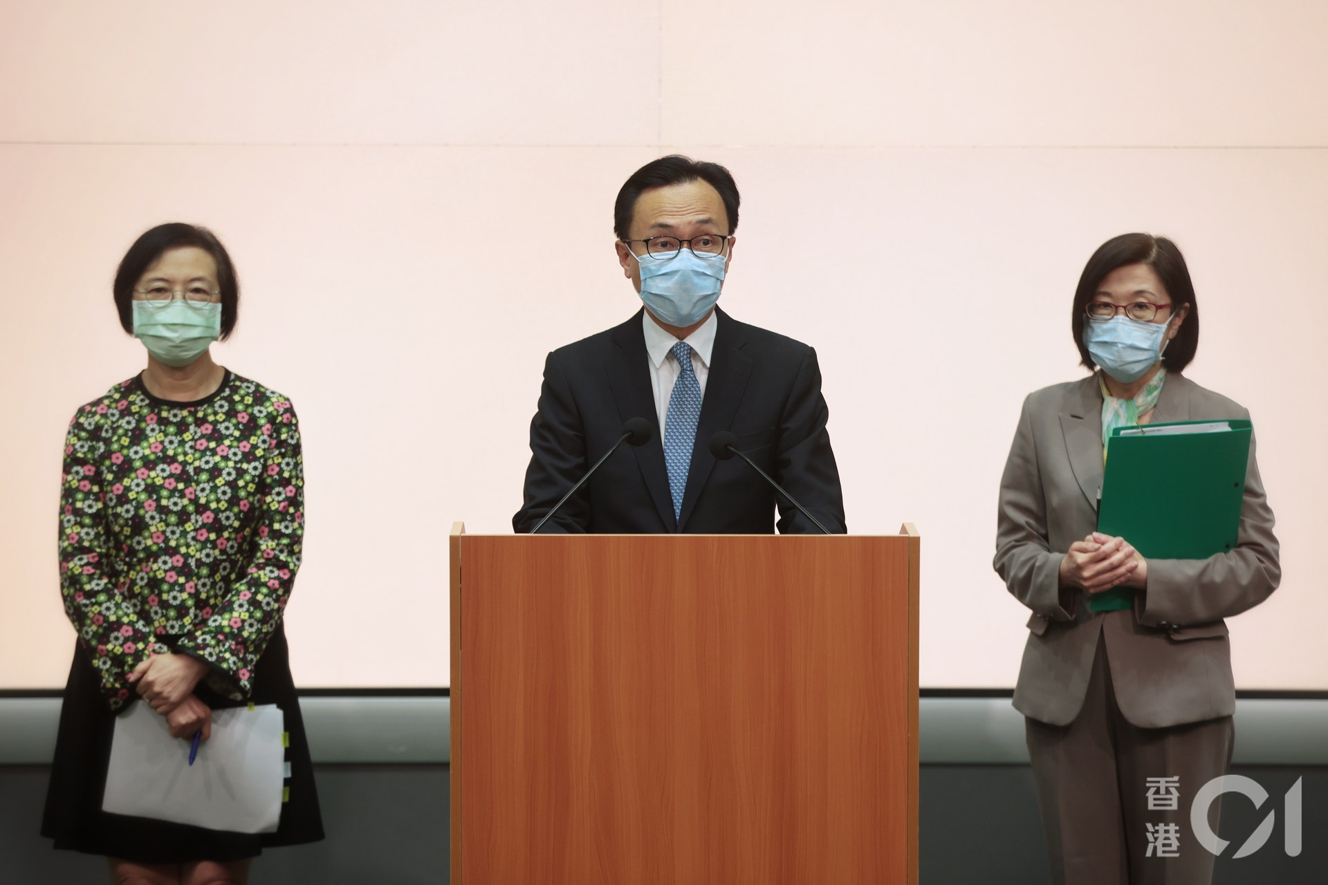 4月1日,政府宣布4月5日起恢復接種復必泰疫苗。(李澤彤攝) 4月1日,政府宣布4月5日起恢復接種復必泰疫苗。(李澤彤攝)