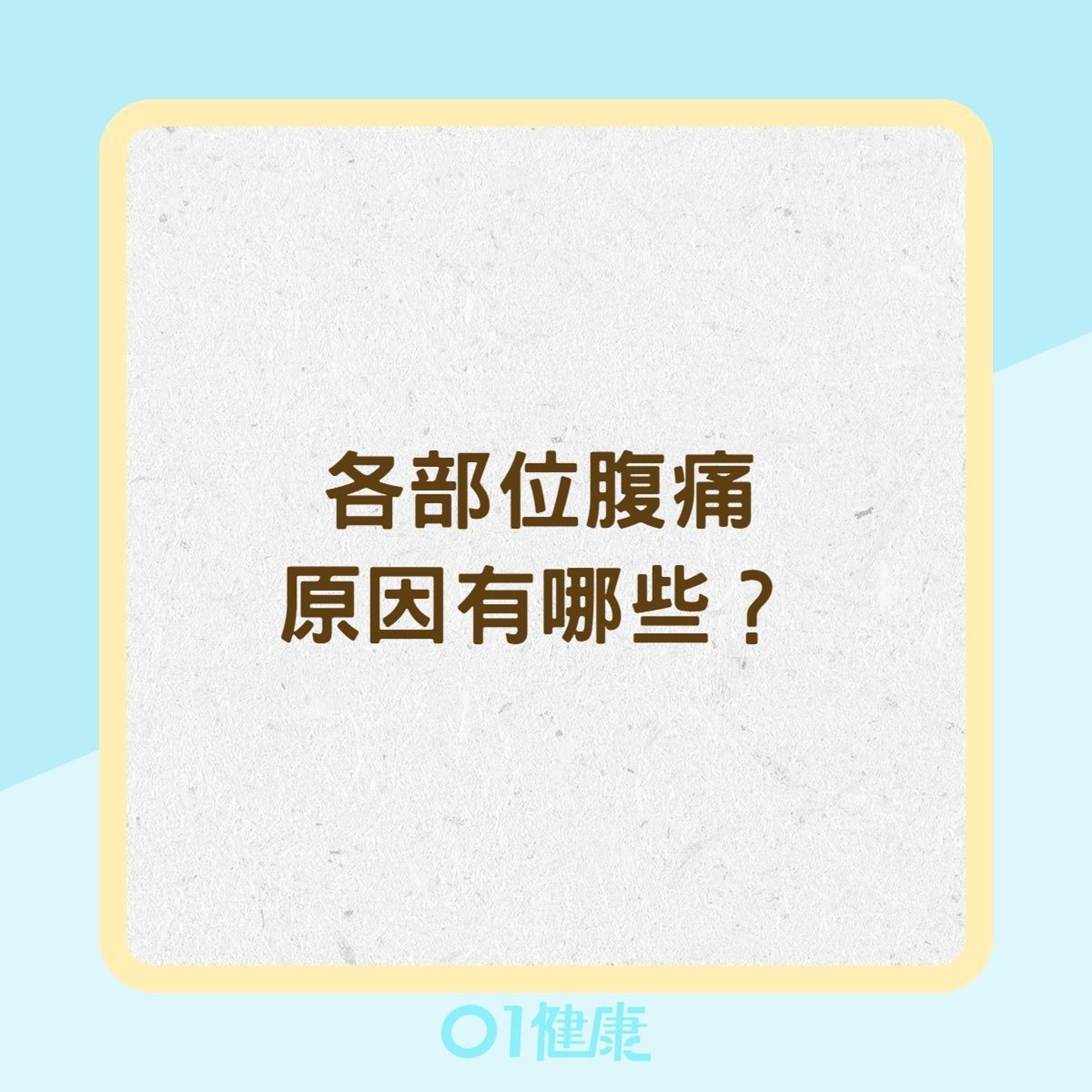 各部位腹痛原因有哪些?(01製圖) 各部位腹痛原因有哪些?(01製圖)