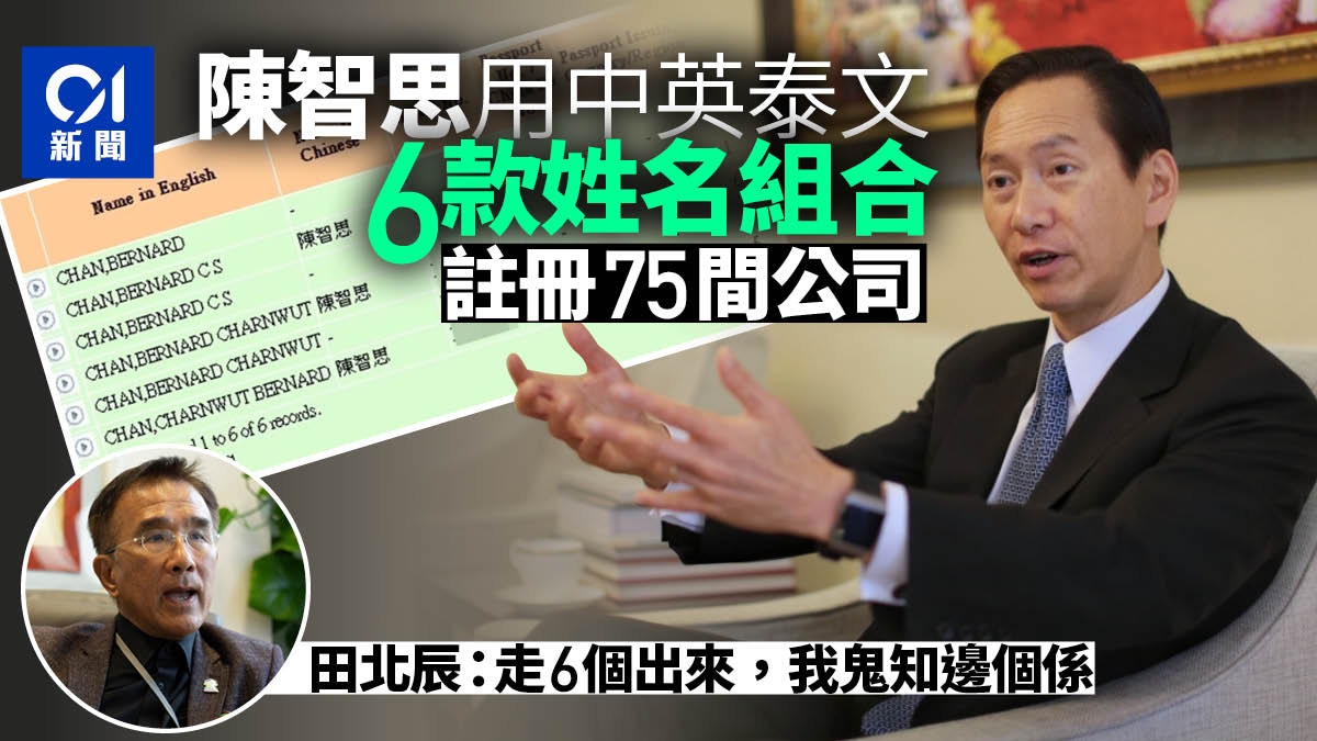 收緊查冊｜陳智思用六種姓名組合開公司議員倡按證件姓名登記