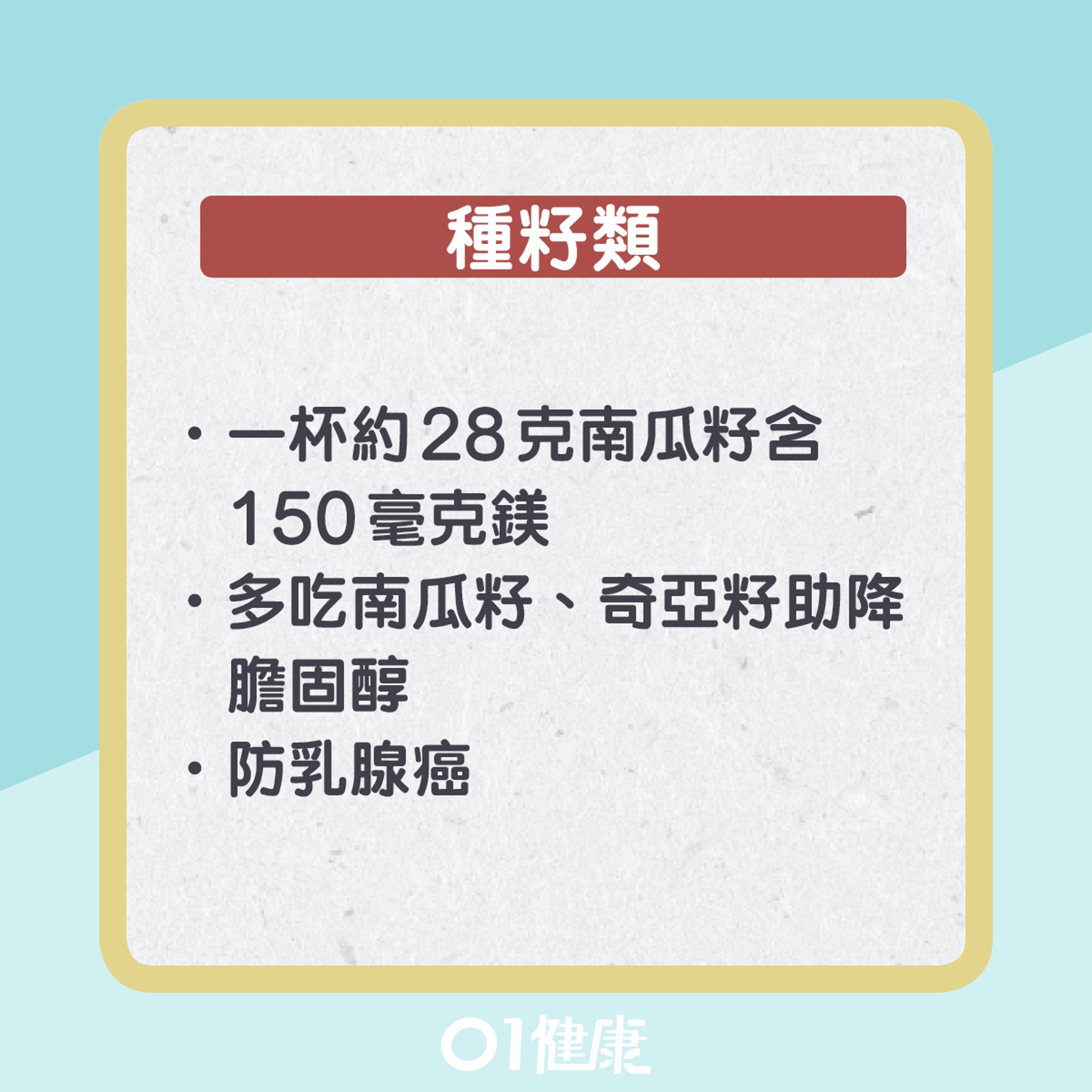 10種含豐富鎂質食物（01製圖）