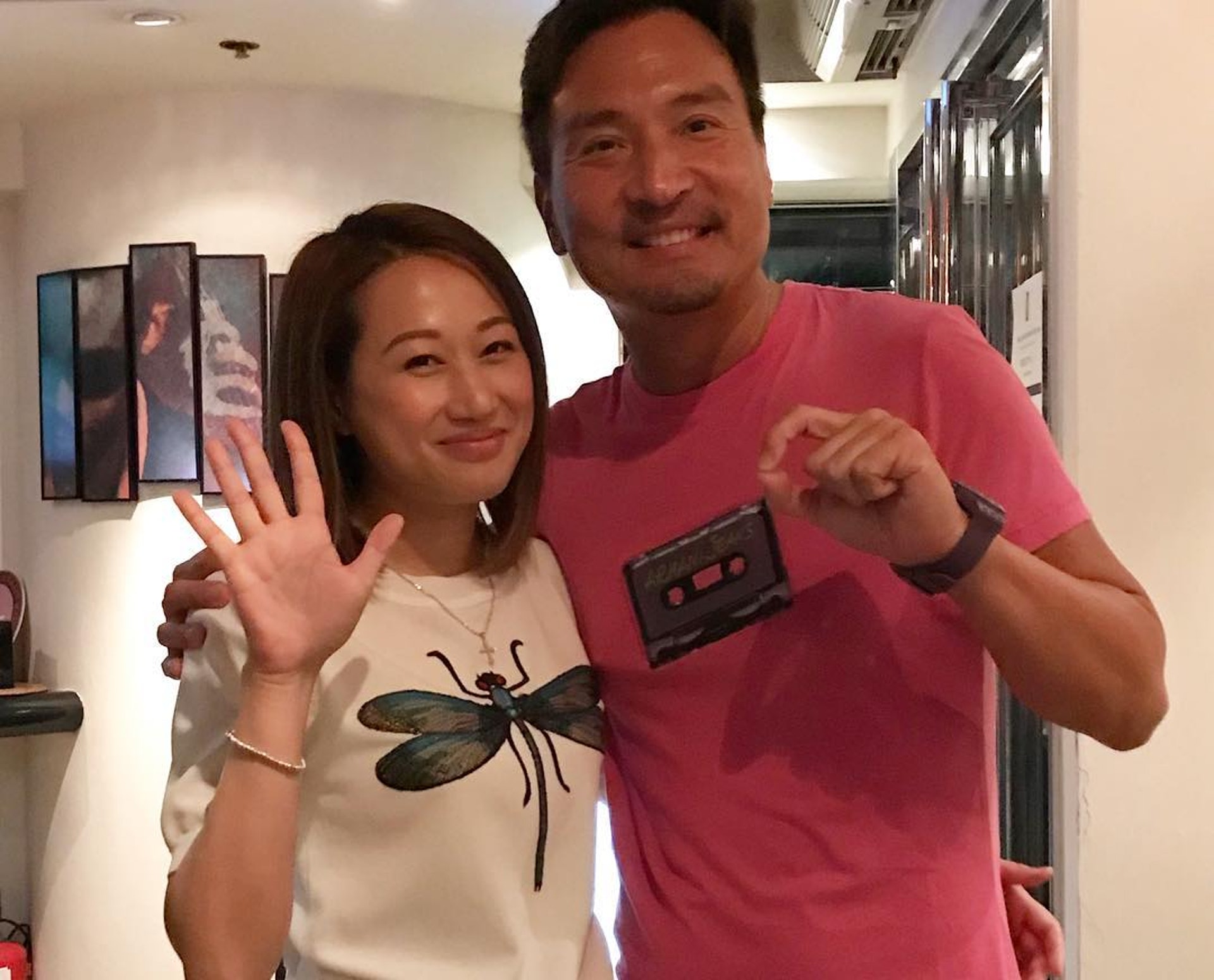 夏竹欣與黃子雄再見亦是朋友。
