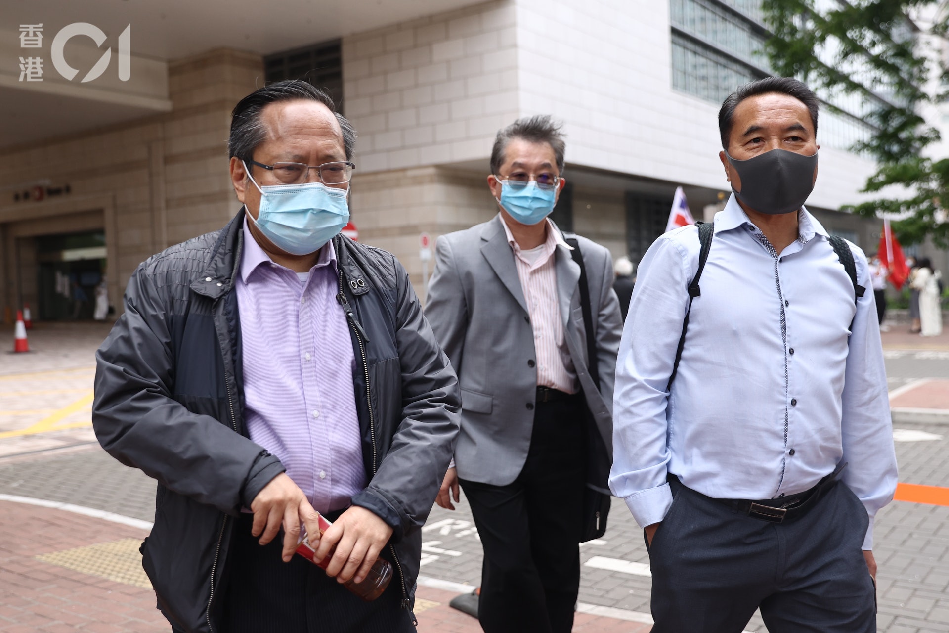 何俊仁與李永達到法庭。(盧翊銘攝) 何俊仁與李永達到法庭。(盧翊銘攝)