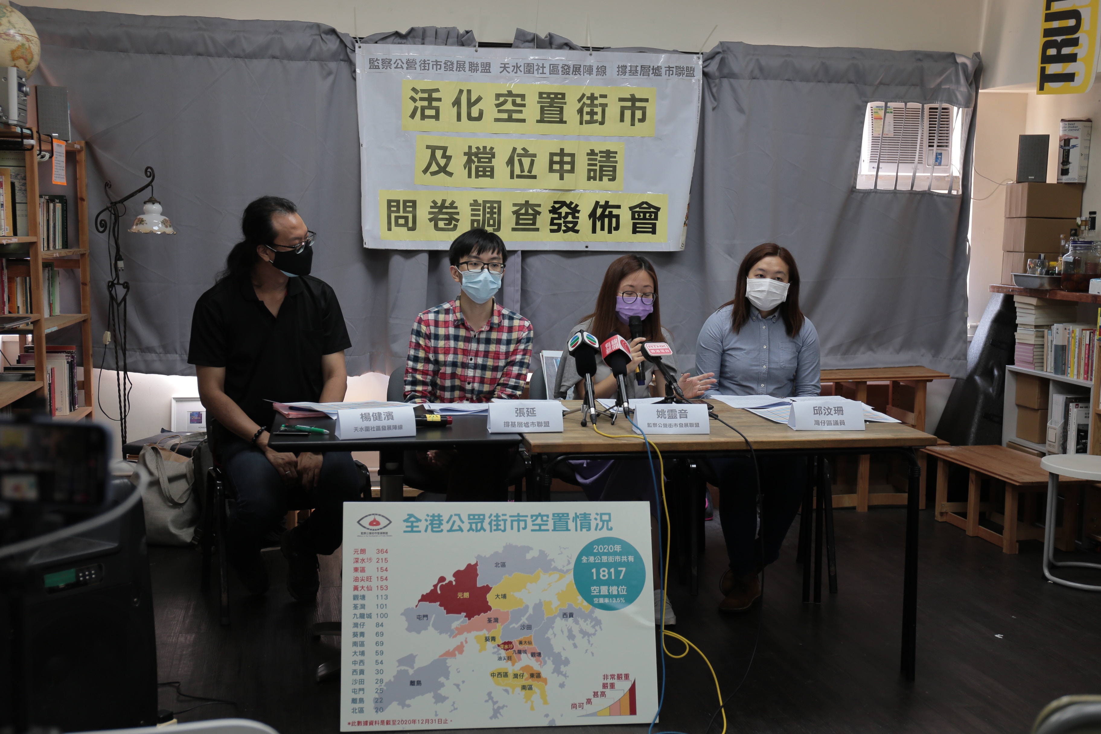 團體以灣仔燈籠洲街市旁邊的店舖單位平均呎租130元作為參考，指出即使政府是以市價四成租出舖位，政府每年已能收到近127萬。（資料圖片）