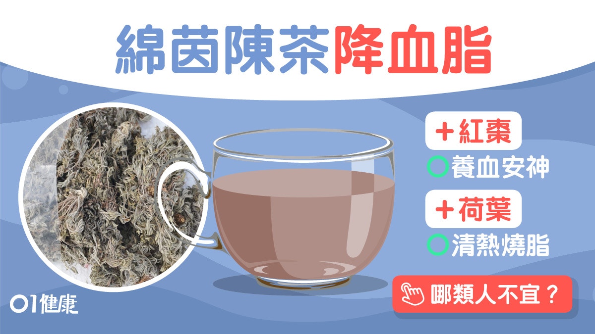 綿茵陳茶｜清熱去濕降血脂忌同吃2類食物　護肝加菊花關節痛加...