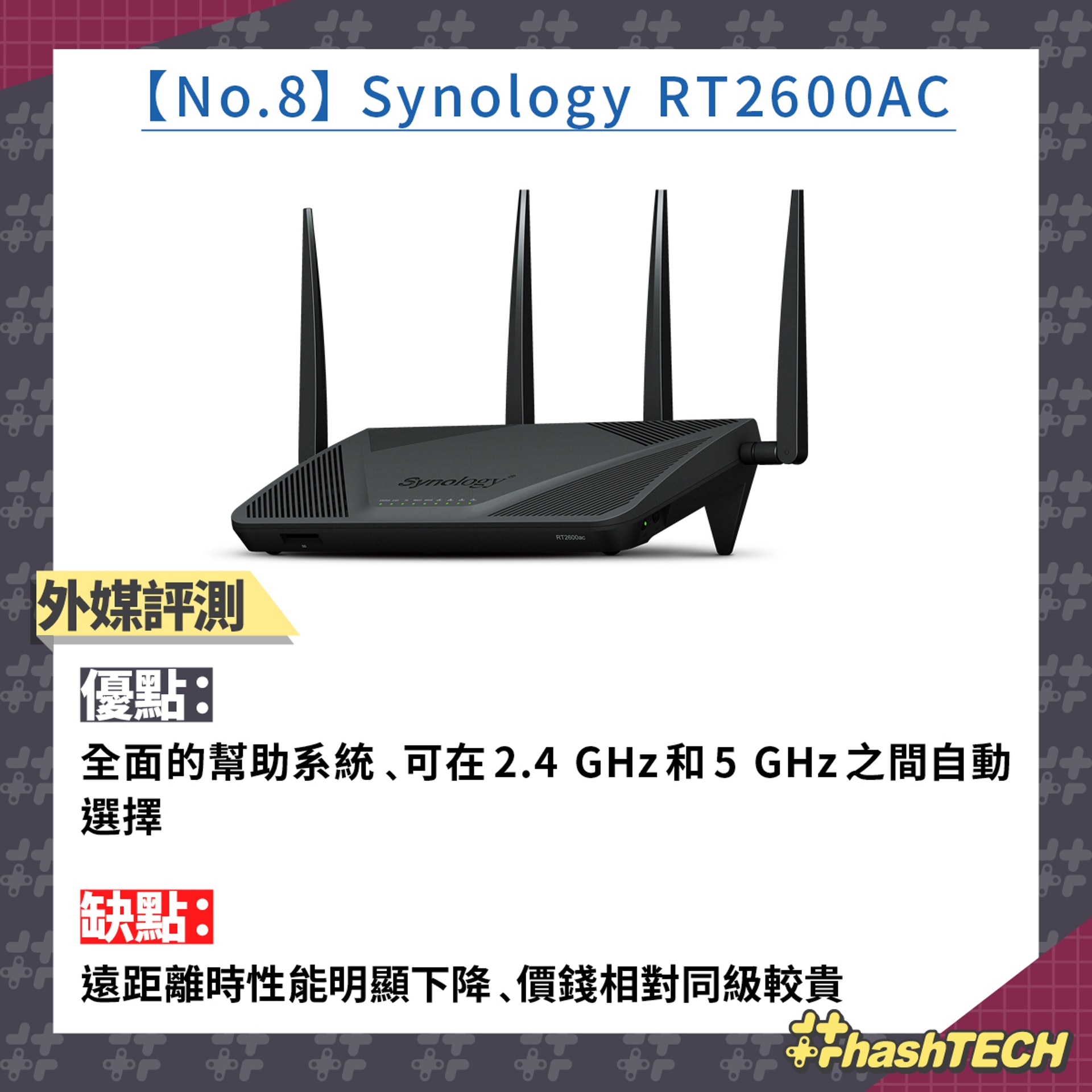 【No.8】Synology RT2600AC（香港01美術製圖）