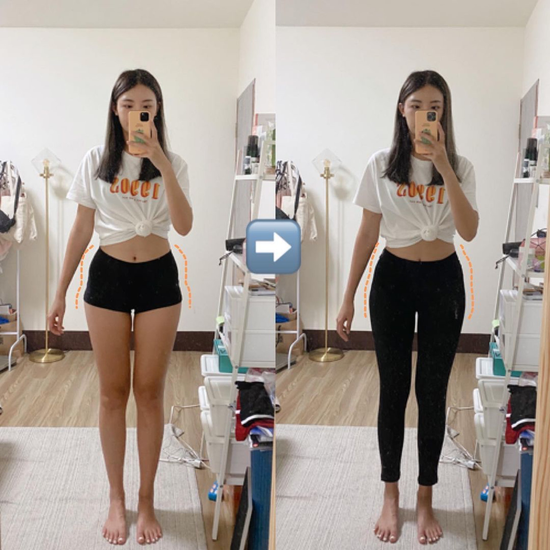 梨形身材的女生可以靠穿搭修飾下半身。(IG@robertzona)