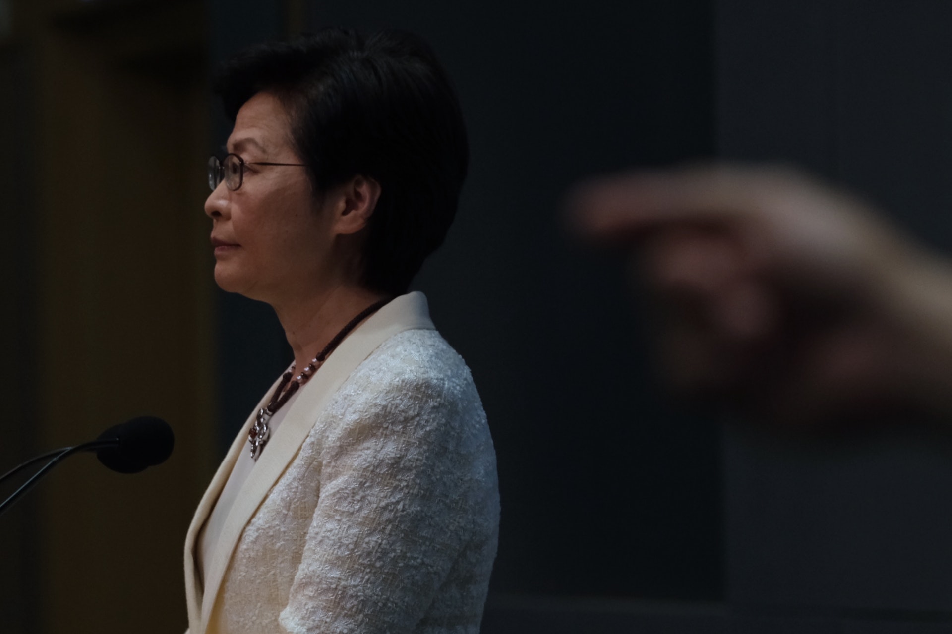 林鄭月娥。(盧翊銘攝) 林鄭月娥。(盧翊銘攝)
